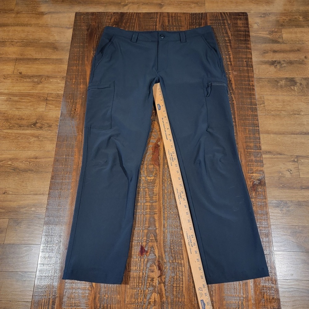 Columbia PFG Pants Mens 34x30 Black Omni Shade Hiking Performance Sun Protection